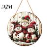 Indoor Holiday Party Decor Christmas Wooden Hanging Sign, Gnome Snowman Angel Candle 2D Wood Plaque, Winter Home Ornaments Vintage Xmas Wall