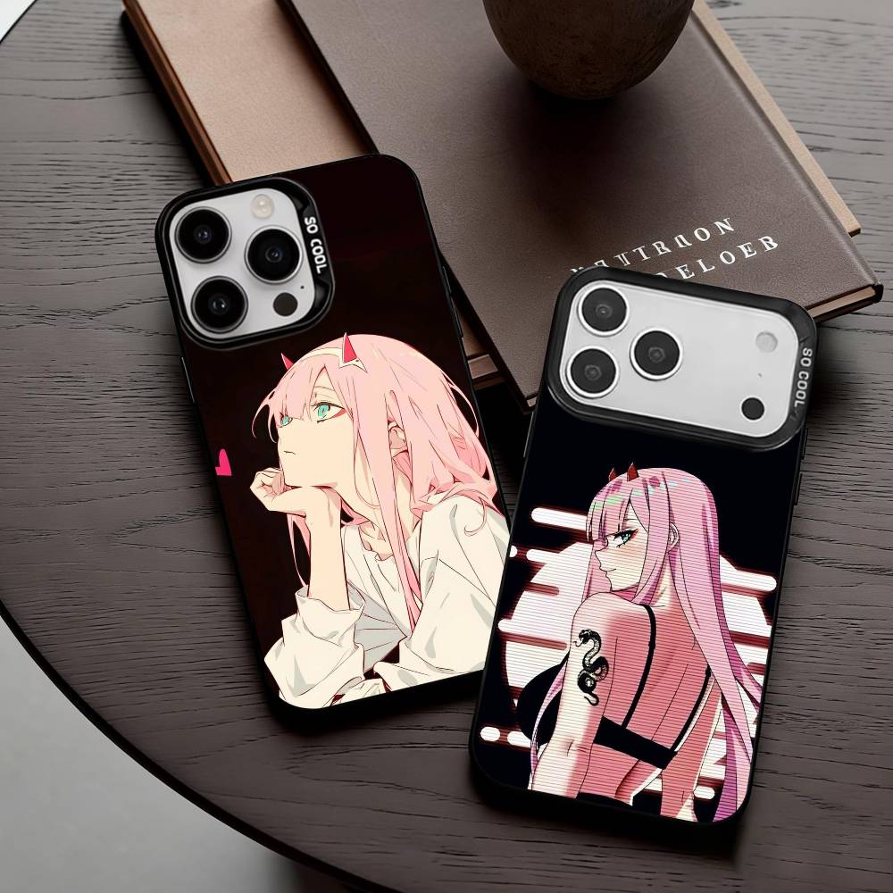 S-Sexy Z-Zero Two Phone Case For iPhone17,16,15,14,13,12,11 Plus,Pro Max Candy Silver Plated Inside Cover