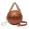 Women Shoulder Bag PU Leather Chain Basketball Bag New Letter Print Teenagers Handbag Fashion Crossbody Bags Female
