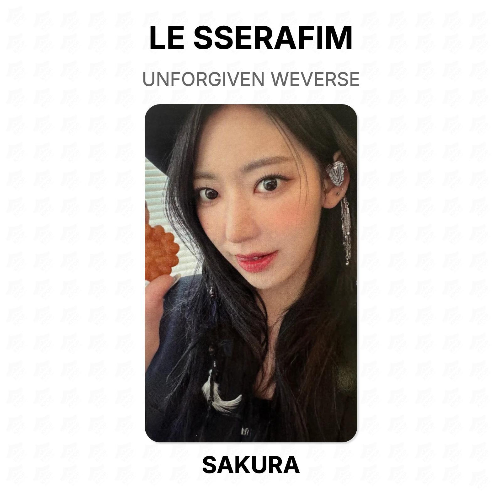 LE SSERAFIM UNFORGIVEN WEVERSE Official Photocard SAKURA