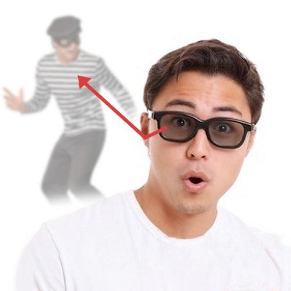 

Mirrored glasses small glasses with integrated mirror