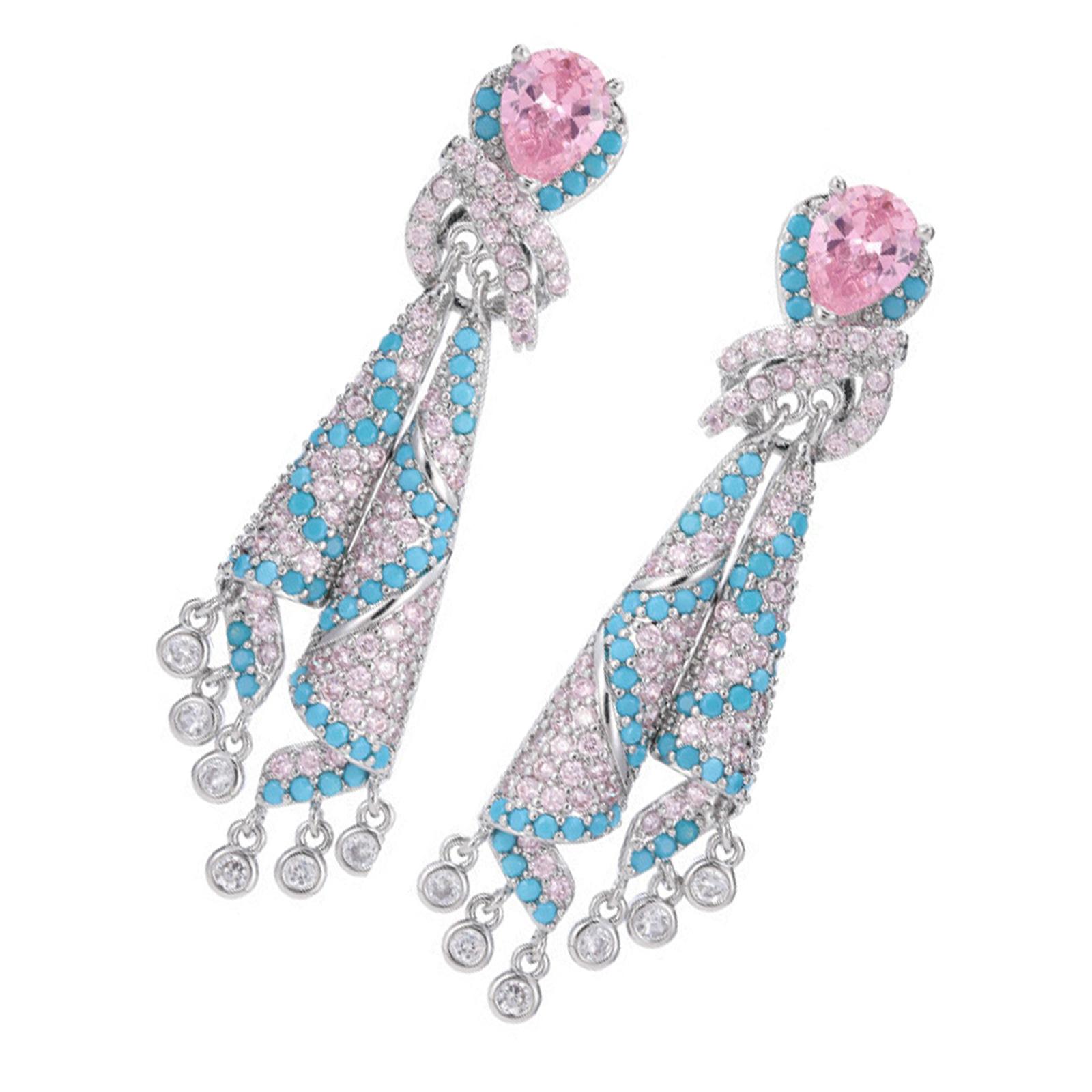 

Красочные серьги-ленты Женские серьги Серьги-подвески Текстура сплава Идеально подходят для повседневной носки и различных случаев 1