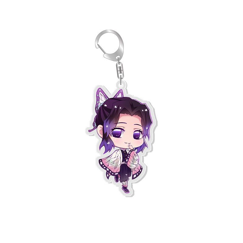 Demon Slayer Double-Sided Acrylic Keychain: Tanjiro, Nezuko, Zenitsu, Shinobu, Giyu Pendant