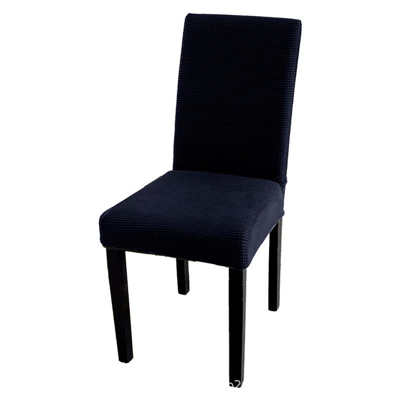 Karierte Polar-Fleece Einteilige Elastische Stuhlhülle Esszimmer Sitzbezug Schmutzabweisend Heim Restaurant Stuhlhussen