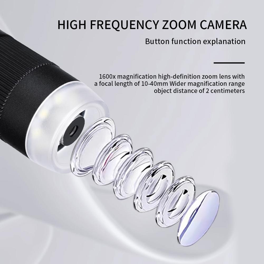 1200X Digital USB Microscope with 8 LED Light 7inch LCD Video Soldering Microscope Portable Microscopes for Soldering PCB Repair