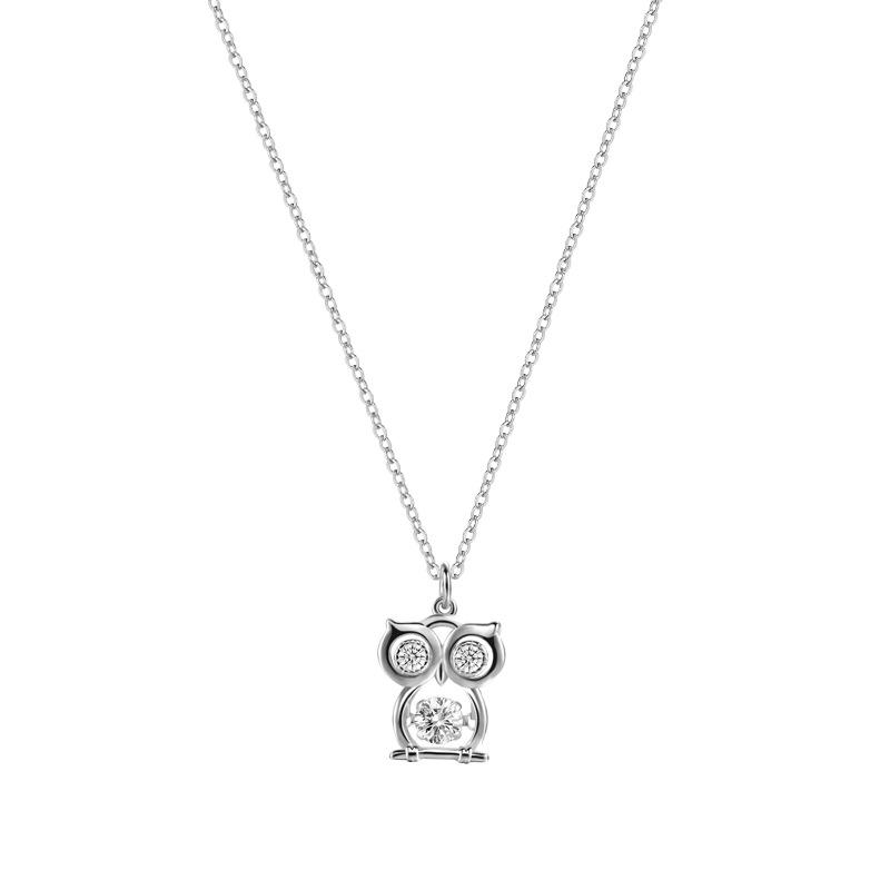 Owl Smart Jewelry Necklace Fashion Cute Collarbone Chain Female Ins Wind