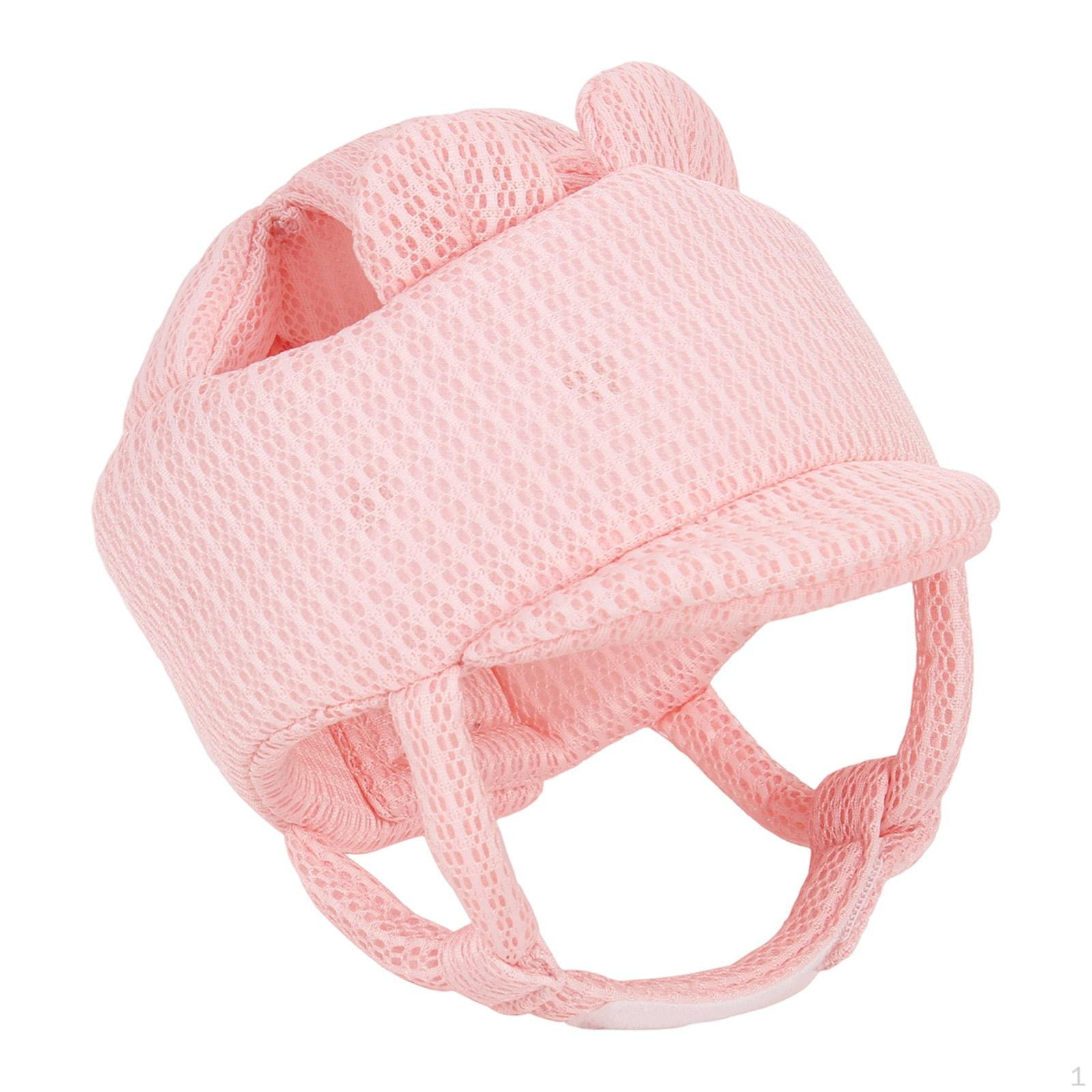 

Head Protector Cap Soft Adjustable Lightweight Helmet Infant Headguard for Age 6-36 Months рожевий