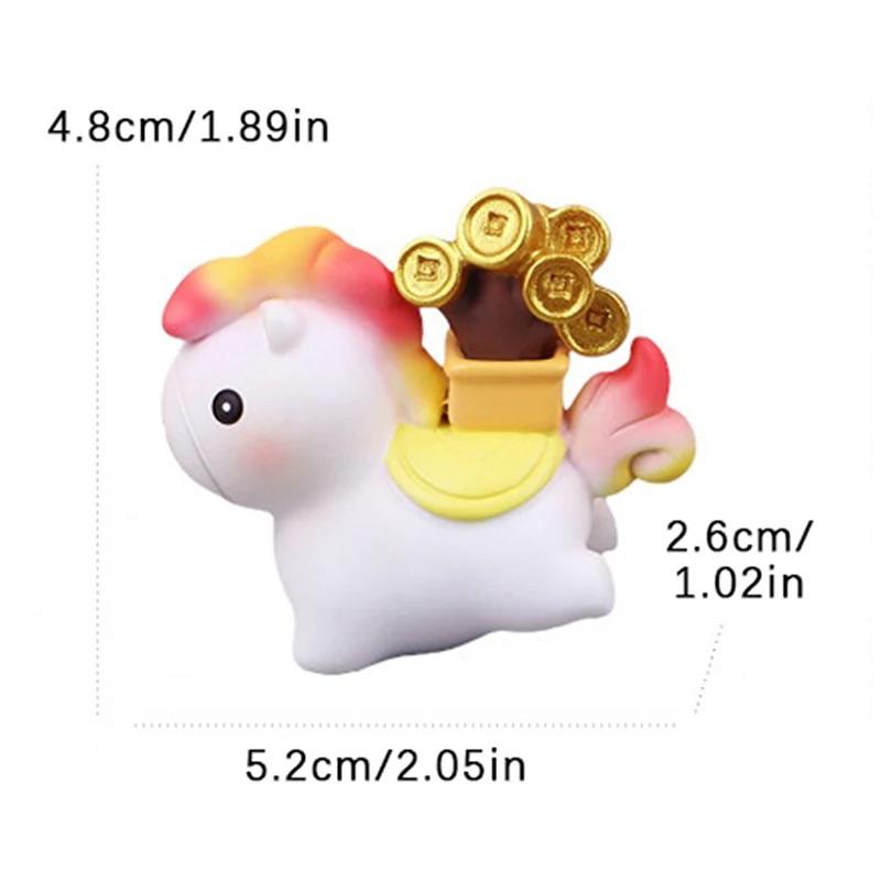 Lucky Money Horse Car Dashboard Ornament Cute Rocking Pony Figurine