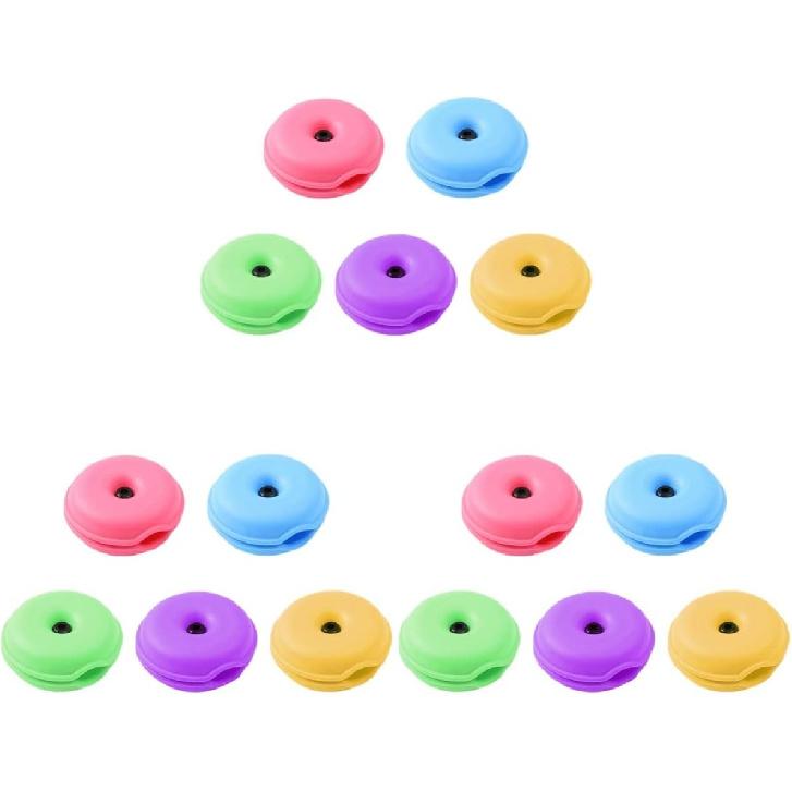 

Zerodeko 15 Pcs Turtle Cable Winder Organizer, Colorful, TPR, Turtle-shaped, Playful, Phone Charger Stand, Cable Organizer