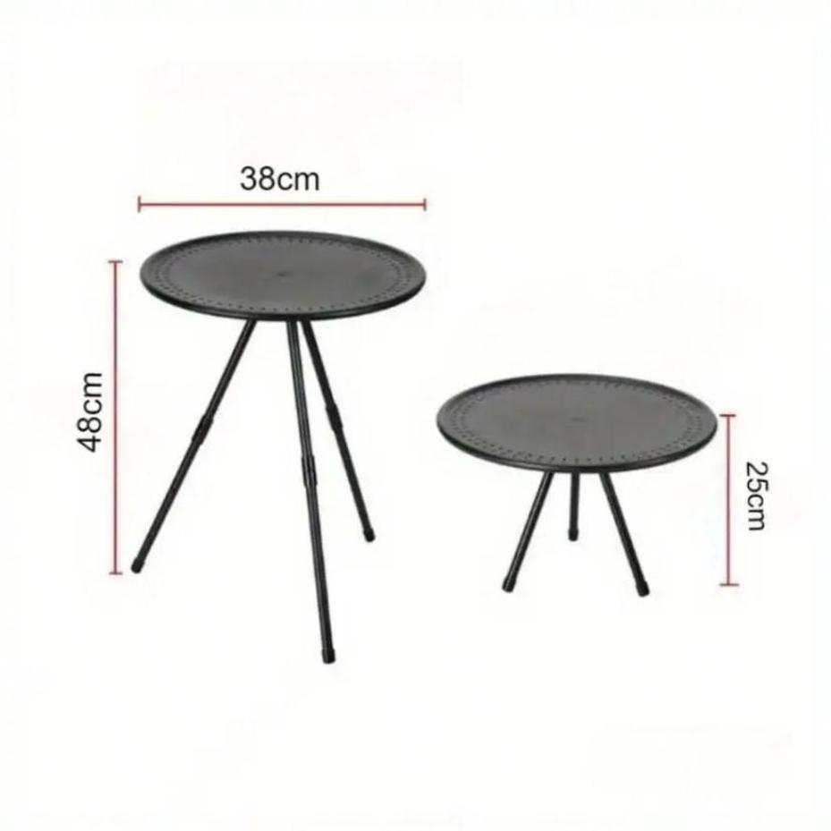 1 Stück Outdoor Kleiner Runder Tisch Camping Klapptisch Tragbarer Verstellbarer Leichter Tisch Angeln Zuhause Campingausrüstung
