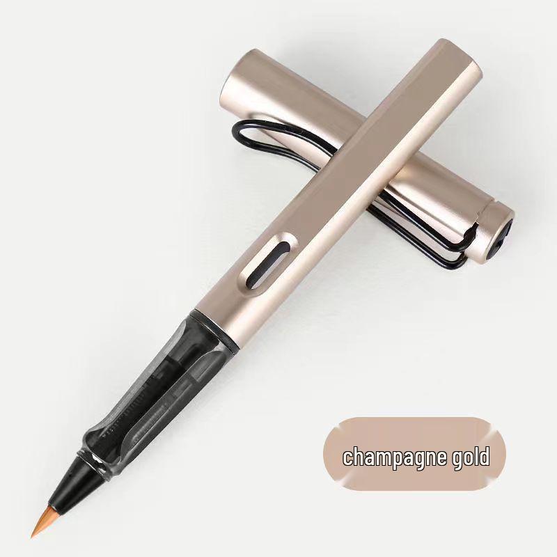 Plnitelný štětcový fix - Kaligrafické plnicí pero s jemným hrotem z vlčí srsti pro běžné písmo a kopírování súter