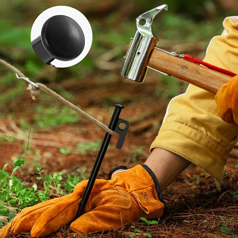 5pcs 20-40CM Metallic Tent Pegs Cast Iron Stakes for Outdoor Canopy Sunshade Accessories