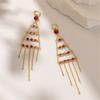 Delicate Natural Stone Dangle Earrings Adornment Chic Ear Drop Pendant Accessories Fringe Ear Hooks for Daily Wear Dates