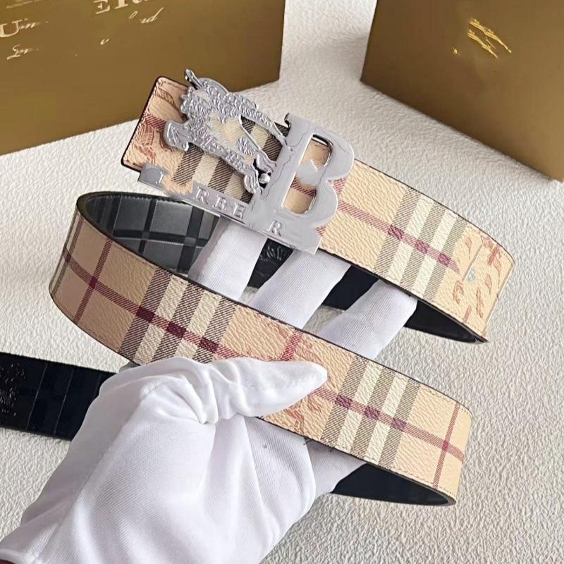 Smooth Buckle Leather Belt - Fashionable Business & Jeans Waist Accessory
