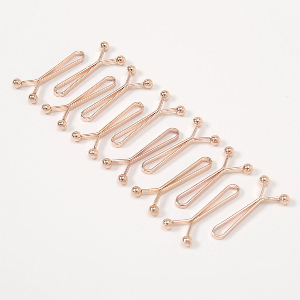 12pcs/lot Zinc Zinc Alloy Multicolor Hijab Clips Round Ball U Scarf Clips Simple   Women