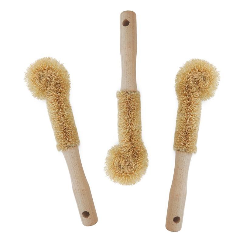 Kitchen Cleaning Brush Natural Coir Brush Hemp Fiber Non-stick Skillet Brush Oil Degreasing Dish Washing Cup Pot Brush