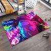 Anime-Inspired Graphic Carpet with Neon Colors and Bold Character Design Suitable for Use As an Anti-slip for Living Room Bedroom Sofas