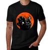 Black Cat Harvest Moon TShirt Plus Size Comfort Fit Tee