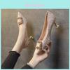 Fairy Style Pointed Toe Heeled Shoes With Rubber Sole For Daily Wear