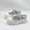 Niche Versatile Hollow Casual Shoes Fashion Shallow Mouth Summer Lace-up Velcro Mary Jane Shoes Platform Breathable New Models