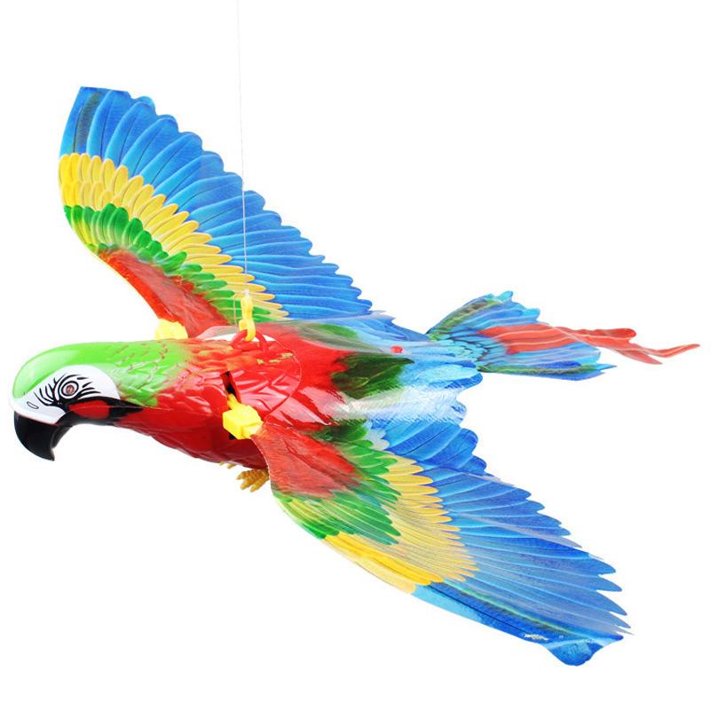 Electric Hanging Wire Bird Electric Eagle Fishing Rod Hanging Wire 360 degree Rotation with Light and Music