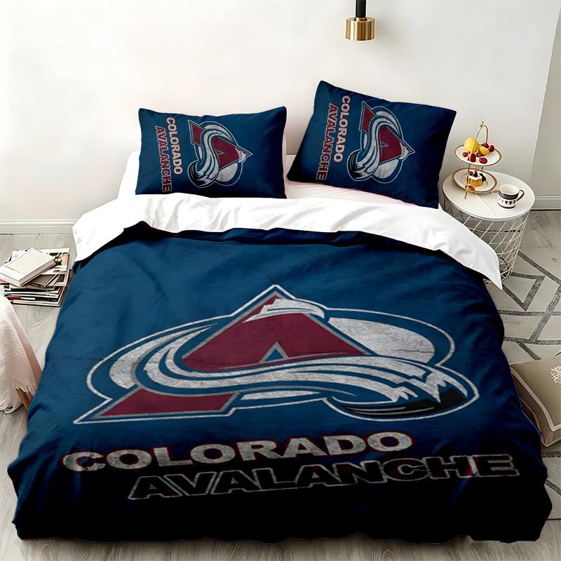 Colorado Avalanche 3pc Set Perfect for Bedroom Use Comfortable Bedding Set Includes a Duvet Cover and Two Pillowcases Ideal Birthday or Christmas Gift