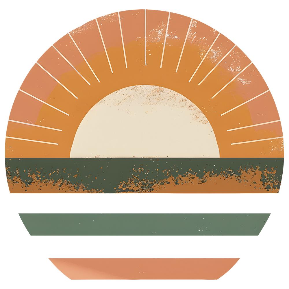 Fun-L024 Sunset Bedroom Living Room Mall Background Wall Beautification Wall Sticker Sticker