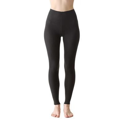 Gunze CALME Black Wool 3D Beautiful É Women's Leggings, (TC2661P), Blend, Warm, Silhouette, Lines, Non-Slip Cut-Off