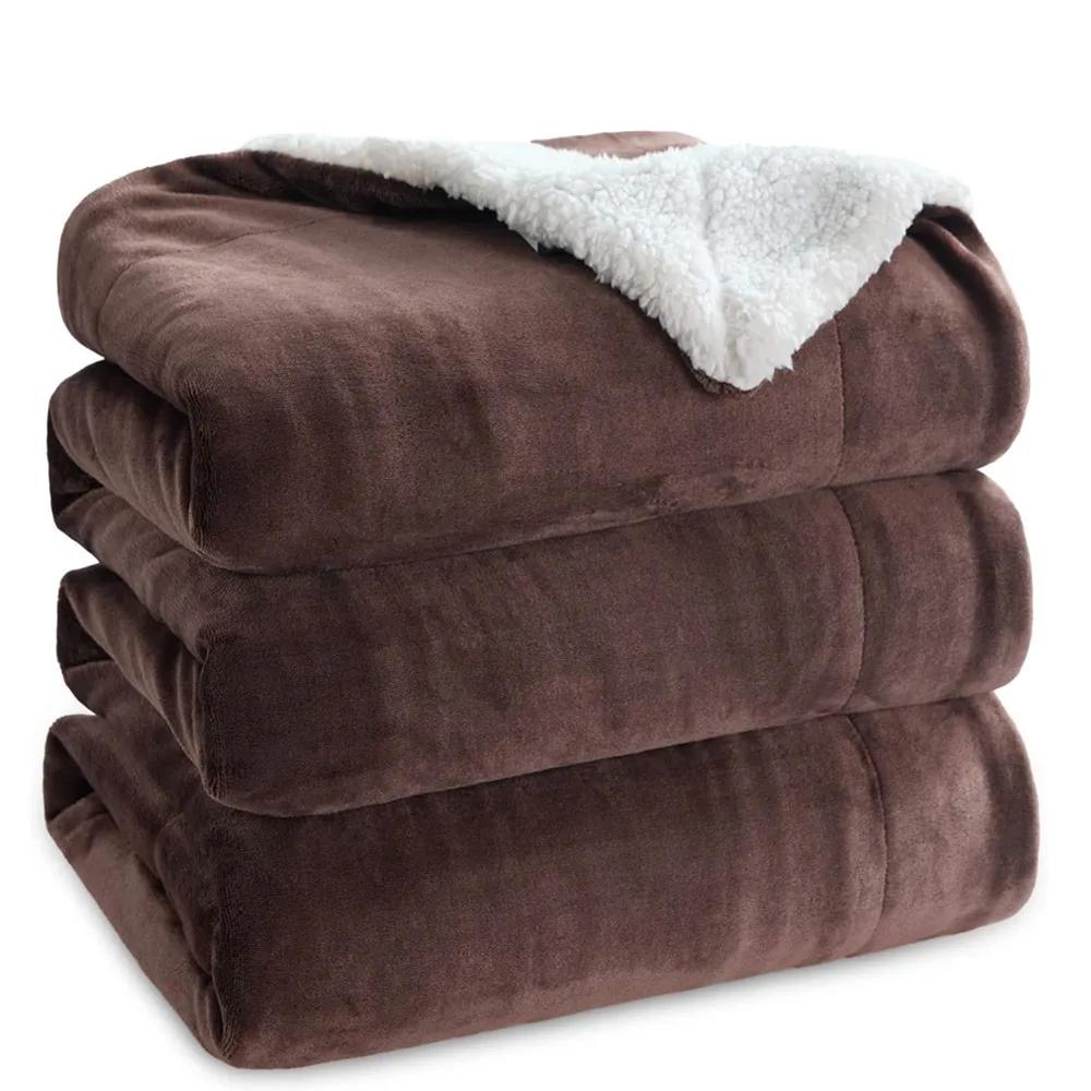 Modern Simple Best-selling Sherpa Lamb Wool Blanket Four Season Universal Solid Color Double-layer Flannel Office Nap Blanket