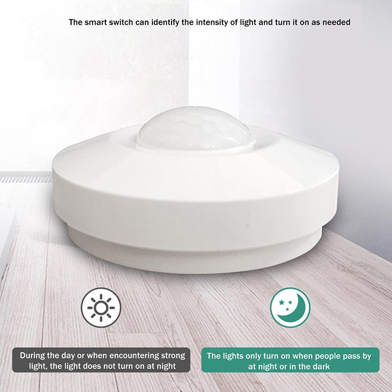 AC/DC24-265V PIR Motion Sensor Light Switch Human Body Infrared Detector Ceiling Mounted 360 Degree Detecting Range