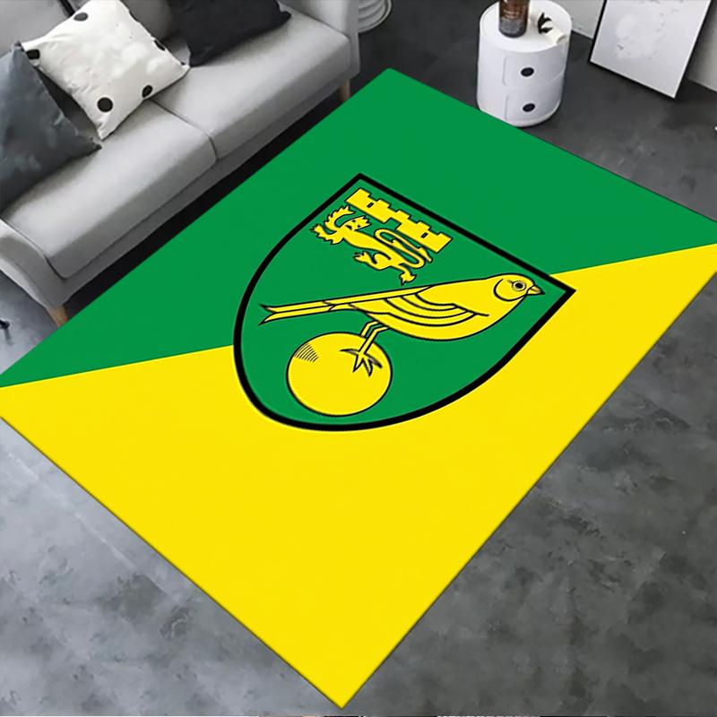 Norwich City FC Carpet Rug for Living Room Bedroom Home Sofa Decoration,Kids Play Non-slip Floor Mat