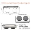 1Pcs Round Square Magnetic Parts Tray Silver Multifunctional Tool Organizer Magnet Stainless Steel Parts Bowl