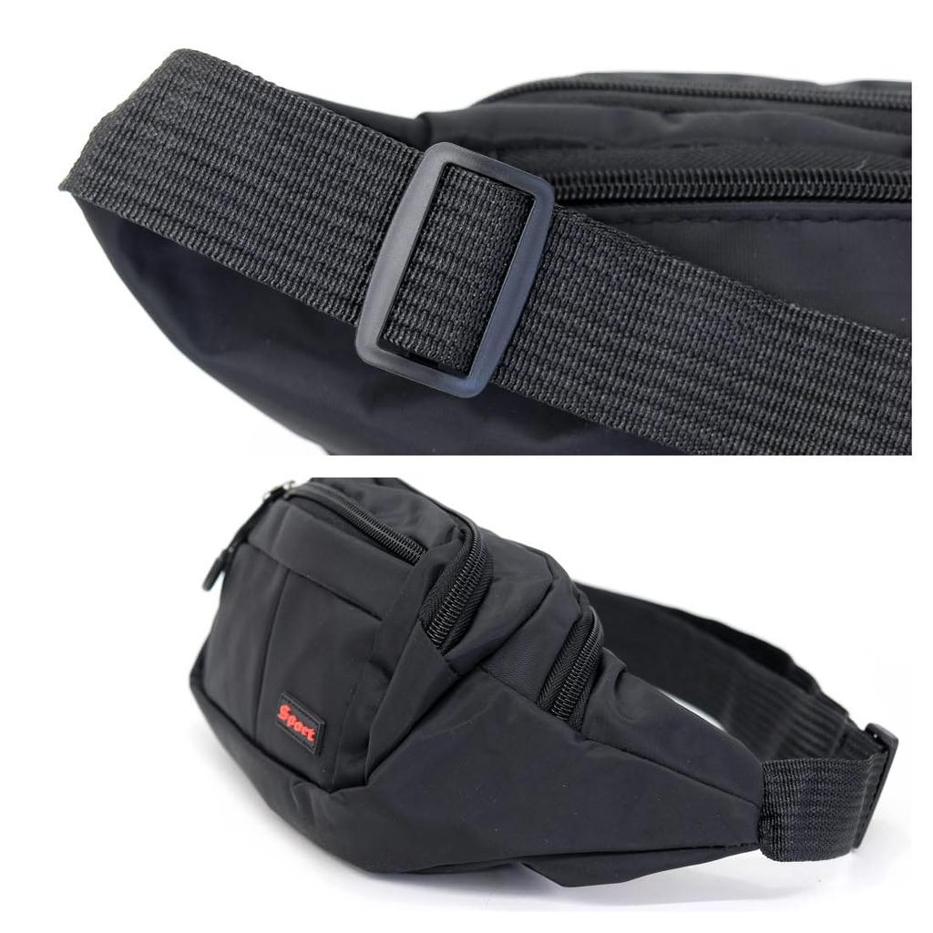 BEEL Waist Pouch for Men and Running and 4 Black Women, Pouch, Travel, Work, Lightweight, Pockets, Sports,