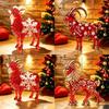 2D Acrylic Chinese Zodiac Goat Hanging Ornament Red Gold Auspicious Design for Porch Hanging New Year Decor
