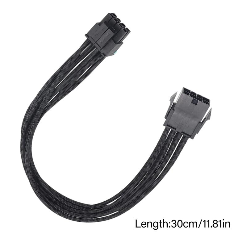 8Pin CPU Power Extension Cord with Fire Resistant Sleeve Enhances Stability for CPU Video Card High Conductivity