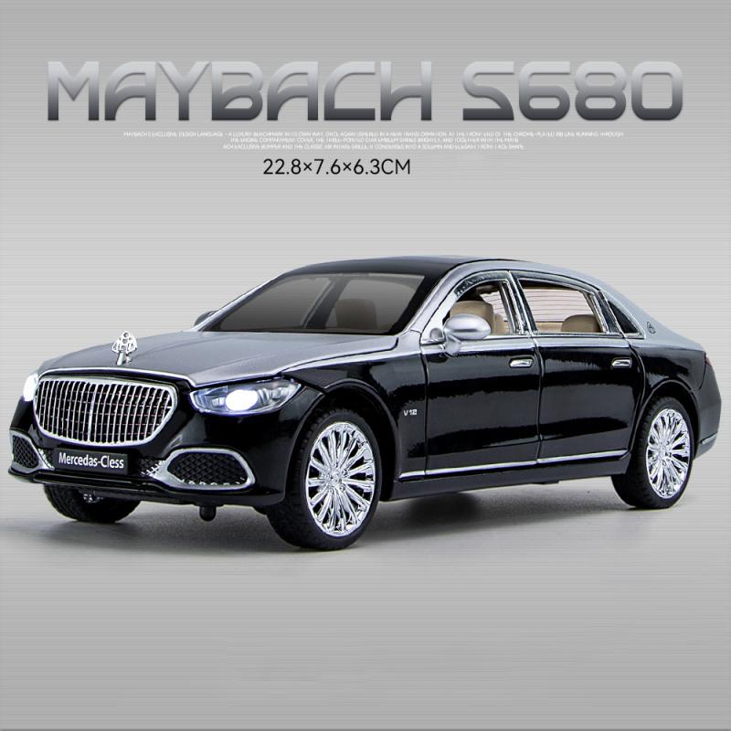 WSF1  1:24 Mercedes Benz Maybach GLS600 S680 SUV Alloy Metal Diecast Model Car High Simulation Home Trendy Ornaments Collection Hobby