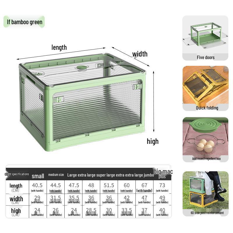 

Transparent Folding Wardrobe Organizer: Clothes & Quilt Storage Box Super Large 51.5*36*30