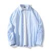 Mens Plaid Loose Long Sleeve Casual Thin Shirt Outerwear