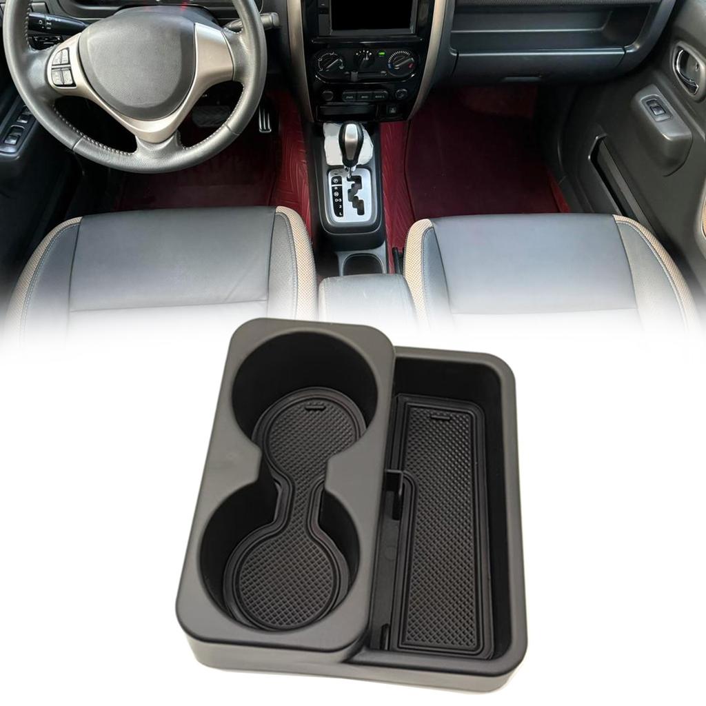 Compact Cup Holder Storage Box For JB23 JB33 JB43 Car Center Console With Anti Vibrations Mat to Secure Personal Belongi