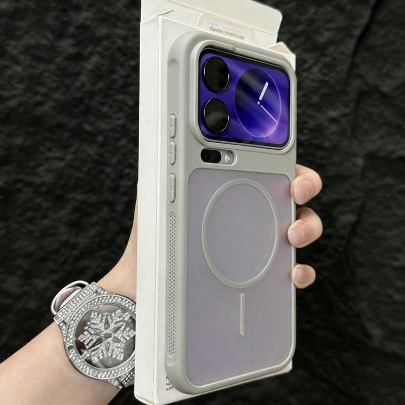 Für Magsafe Mattes Case Für Xiaomi 17 Pro Max 15 14 Pro Stoßfest Transluzent Magnetisch Kabelloses Laden Panzer PC Hülle