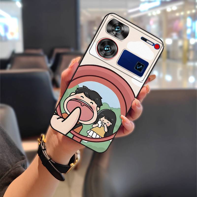 Nárazuvzdorné pouzdro na telefon Pouzdro na telefon Pro ZTE Nubia Z60 Ultra TPU Graffiti Módní design Pár Ochranné Protiprachové Roztomilé