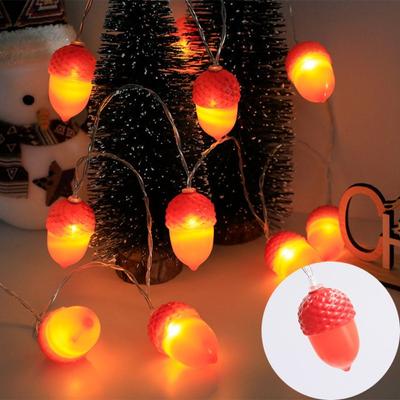 3m 20LED Christmas Decorative Lights Flashing Lights Simulation Pine Cone Light String Secure Portable Decorative Lantern String