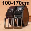 Belt Men's Retro Leather Lengthened Large Size Pure Cowhide Fat Wide Pin Buckle Belt