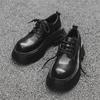 Fashion New Casual Leather Business Shoes Thick Soled Big Toe Oxford Shoes Original Derby Footwear Design Formal Dress Shoes for Men