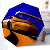 1 pièce Parapluie Pliant Automatique Véhicule de Course de Voiture de Sport - Compact 8 Côtes, Plastique et Fer Durables, Léger pour Usage Quotidien en Extérieur084