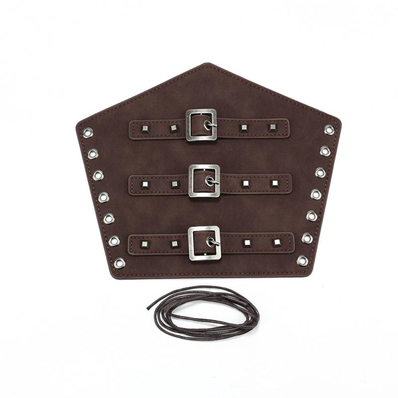 Bărbați Medieval Cosplay Armură din Piele PU Mănuși Manșete cu Șireturi Viking Pirat Cavaler Mănușă Brățară Brățară Accesorii Steam Punk