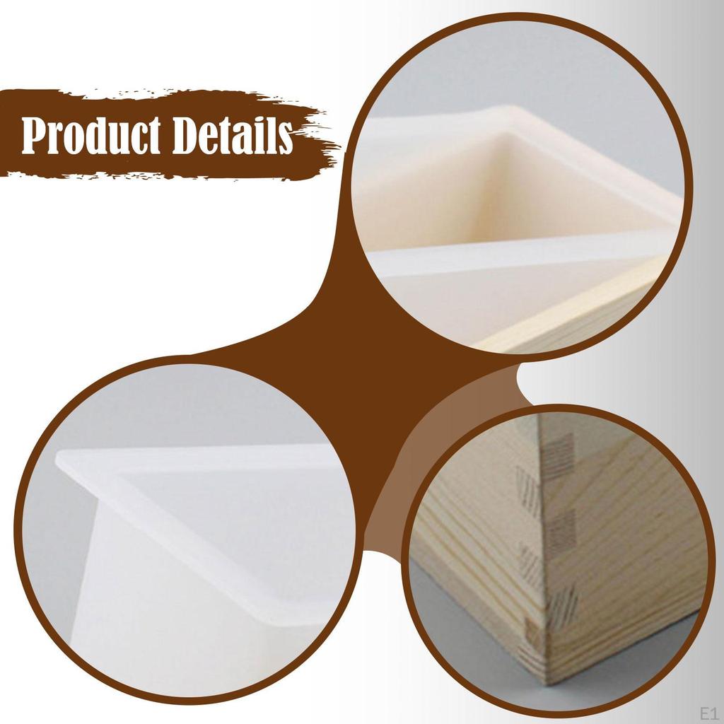 Rectangle Soap Casting DIY Making Crafts Flexible Silicone Model Loaf for
