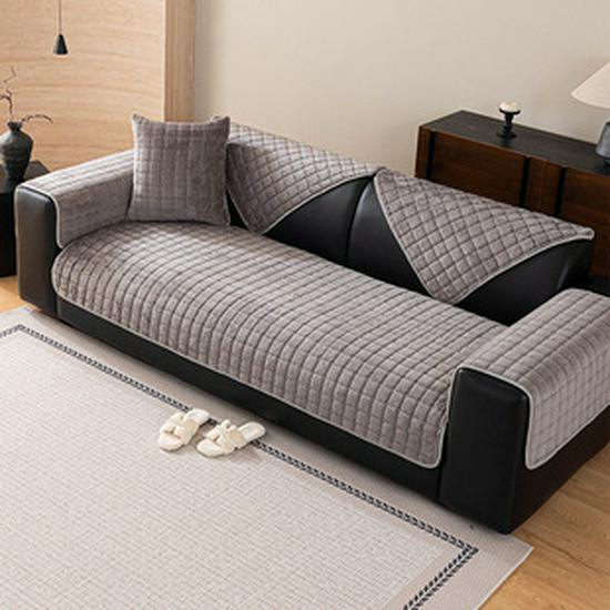 Cross-border Plush Reclining Chair Cushion: Thickened, Velvet-Striped, Quilted, Cotton-Filled, Foldable, Lazy Sofa Rocking Chair Cushion.
