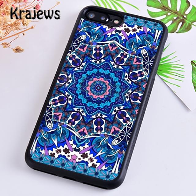 Krajews Mandala Flower Back Phone Case Cover For iPhone 17 Air 16 15 14 Plus 12 13 Pro Max Coque Shell Fundas