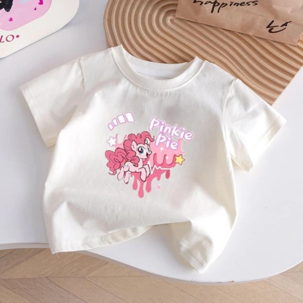 Xiaoma Baoli Cartoon Printed Children's T-shirt 2026 New Summer Cotton Versatile Breathable Round Neck Parent Child Short Sleeve